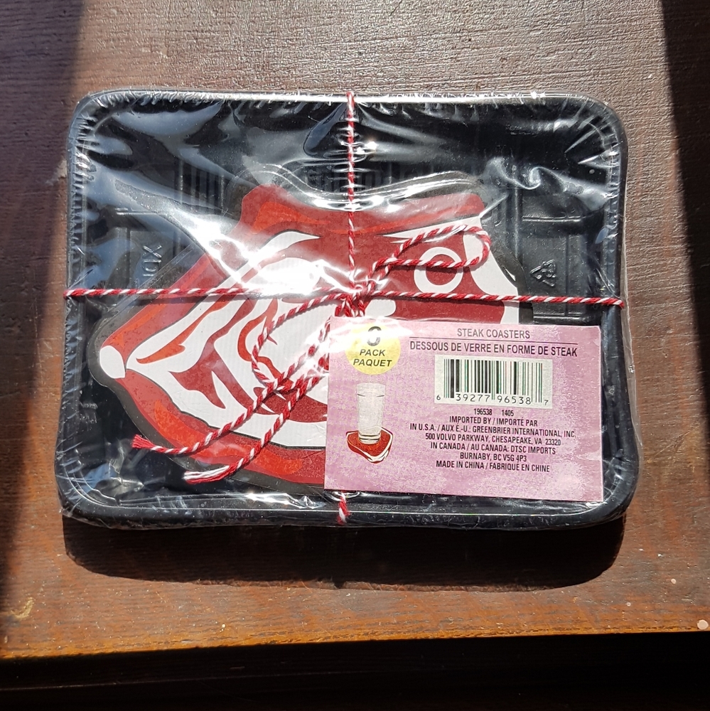 Steak coasters new in package